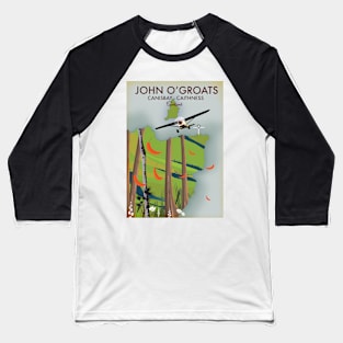 john o’groats Scotland travel poster Baseball T-Shirt